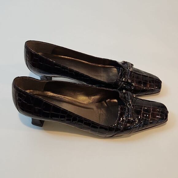 Stuart Weitzman Leather Pumps Platform Mini Heels Shoes Women's Size 7M EUC NICE - Picture 2 of 14